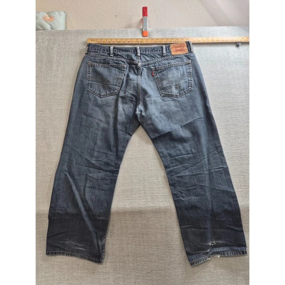 Levis 559 Jeans Mens 40x30 Blue Denim Cotton Relaxed Fit 5 Pockets Straight Leg